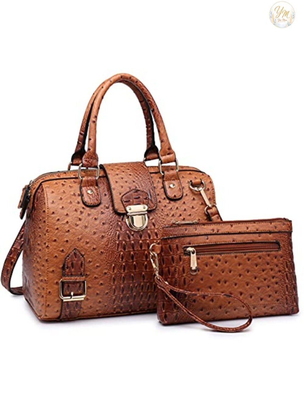 Vegan Leather Satchel Purse Top Handle Work Tote